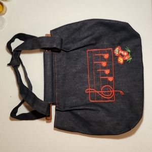 BOHO VINTAGE 70's HANDMADE denim patchwork handbag/purse